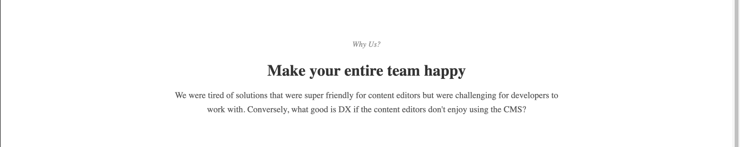 Rich Text Section